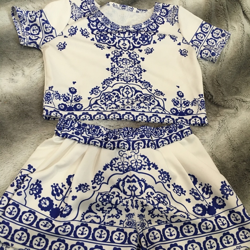 Shorts and crop top set